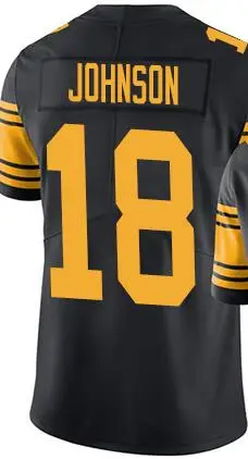 

Футболка Diontae Johnson для мужчин и женщин, майка для американского футбола, цвет черный/желтый, по индивидуальному заказу