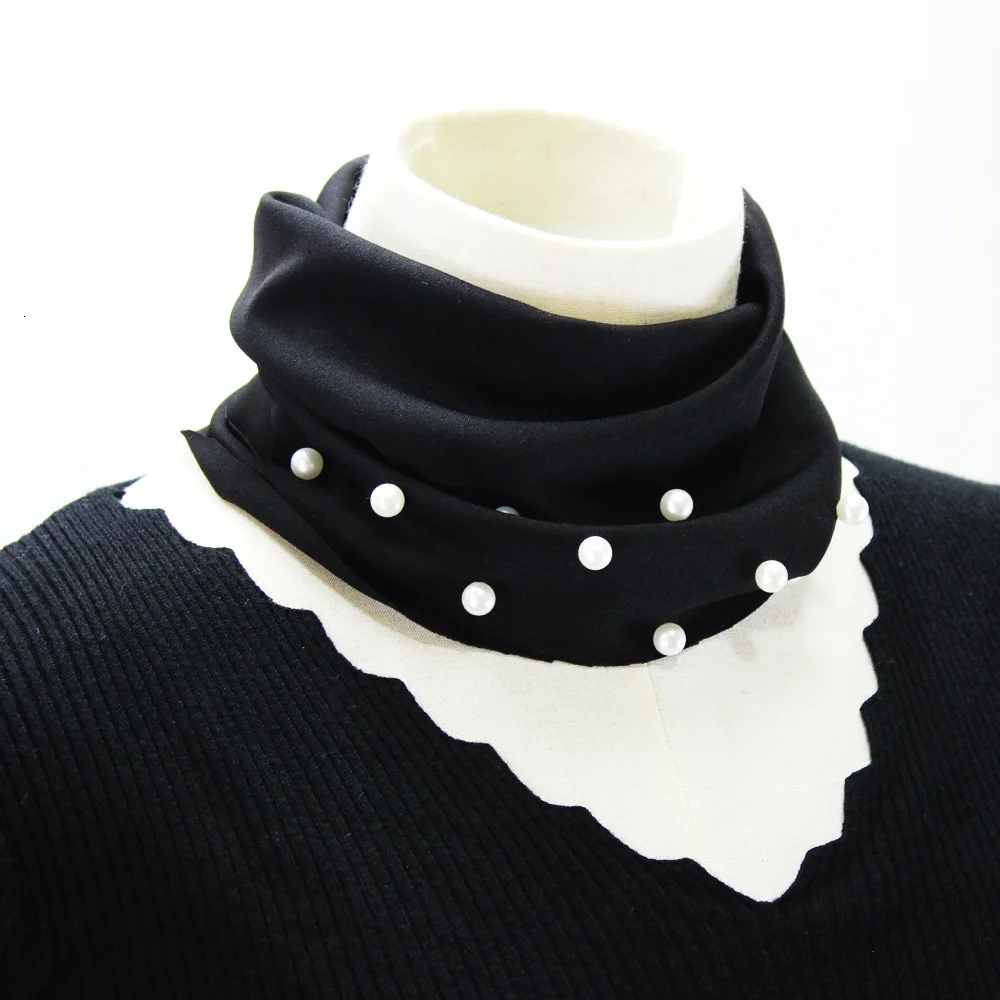 Женская рубашка с искусственным жемчугом съемный воротник новинка бесплатная