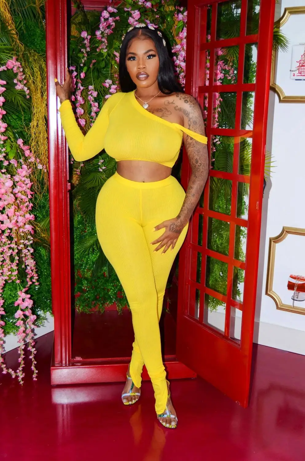 Women full sleeve bandage tracksuit summer 2 pieces tops and long pant female sexy two tracksuits |