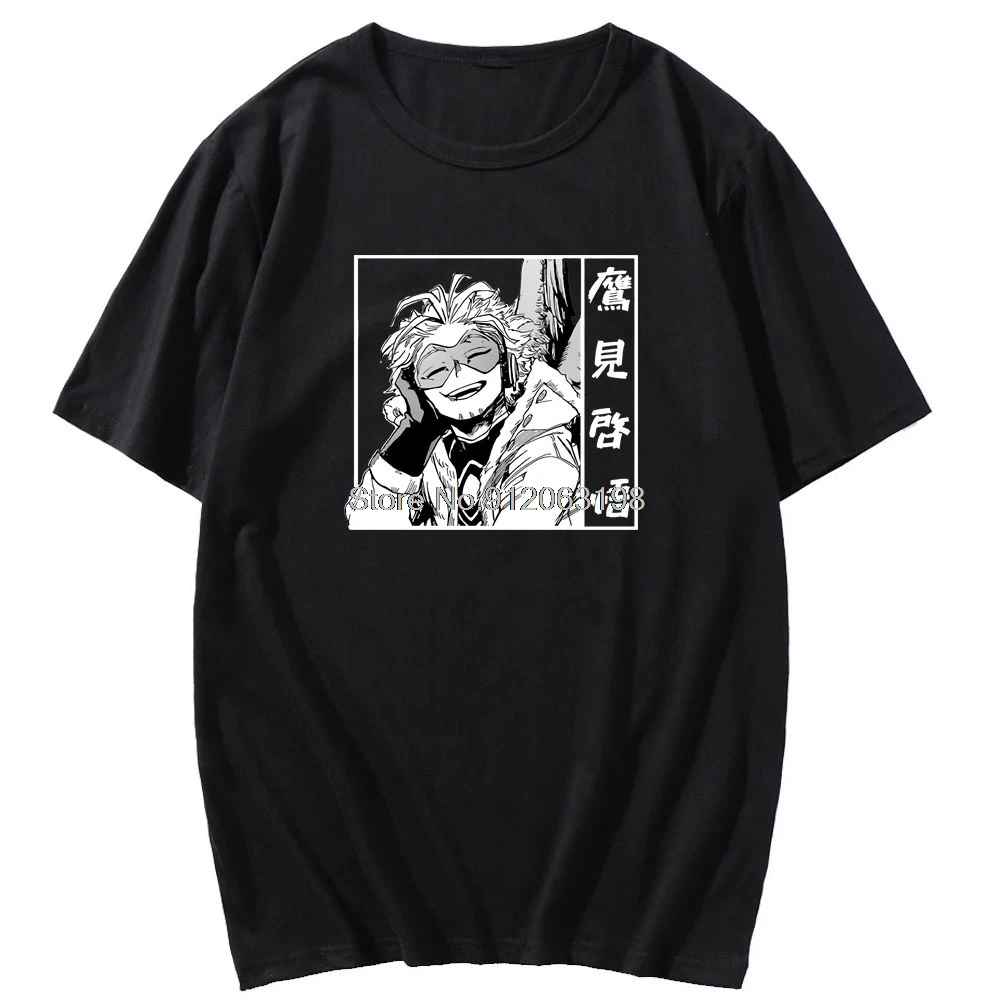 Топ моя геройская академия Мужская футболка с модным рисунком ястреб из