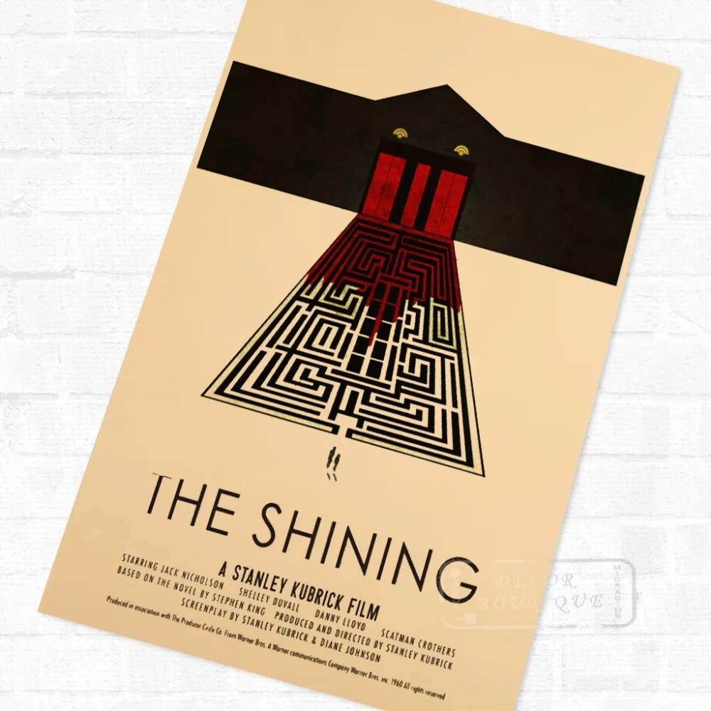 Сияющий фильма ужасов фильм Винтаж плакат в стиле ретро из крафт бумаги