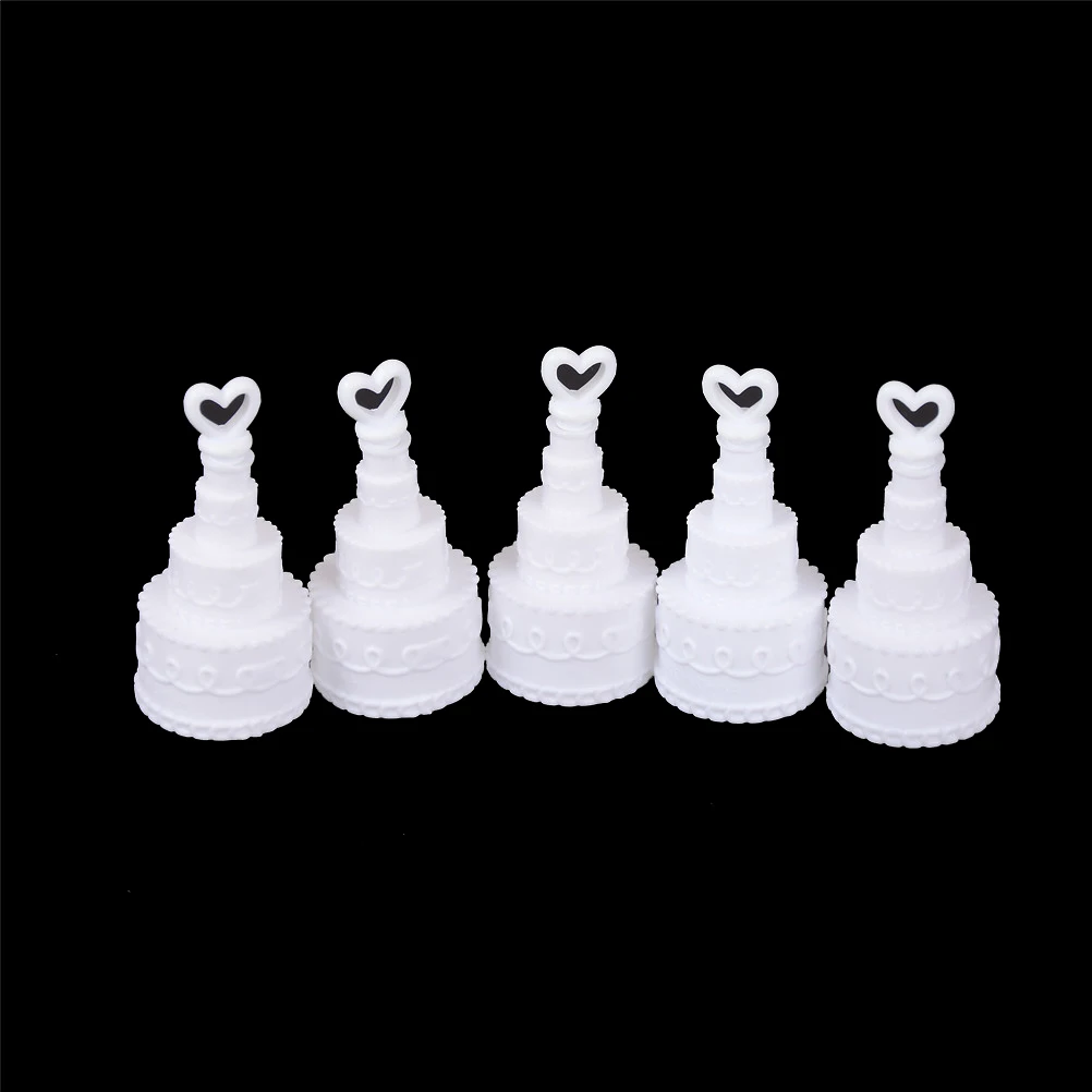 

White Cake Empty Bubbles Soap Bottles Romantic Wedding Birthday Party Decor Event Festival Supplies KID Plastic Toy 6.5cm