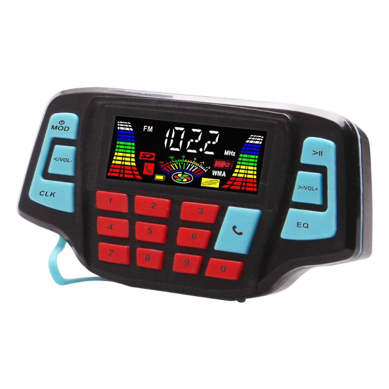 Motorcycle Alarm Audio Sound System Stereo Speakers Fm Radio Mp3 Music Player Scooter Atv Remote Control Speaker | Автомобили и