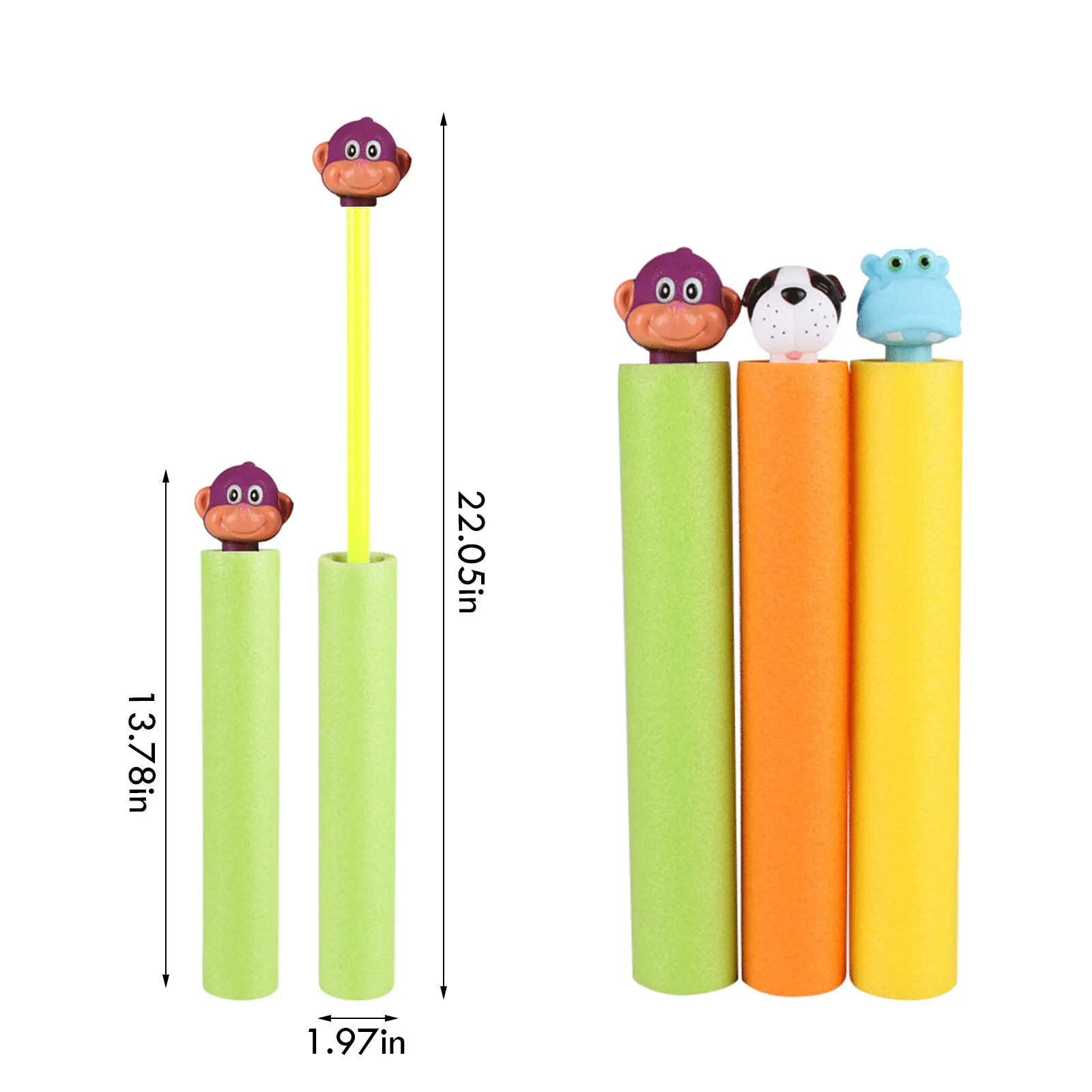 

Water Gun Toy Cartoon Animal Head Water Gun Spray Gun Pumping Sprayer Children Water Gun Toy Swimming Pool Toy Gift 3pcs/set