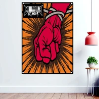 red fist macabre art wallpaper banners wall decoration death metal artist posters scary bloody drawing rock band icon flags gift