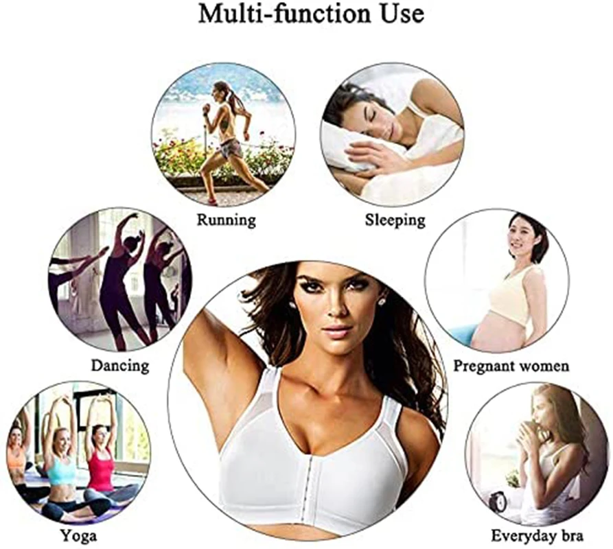 Женский спортивный бюстгальтер большого размера без бретелек для йоги со