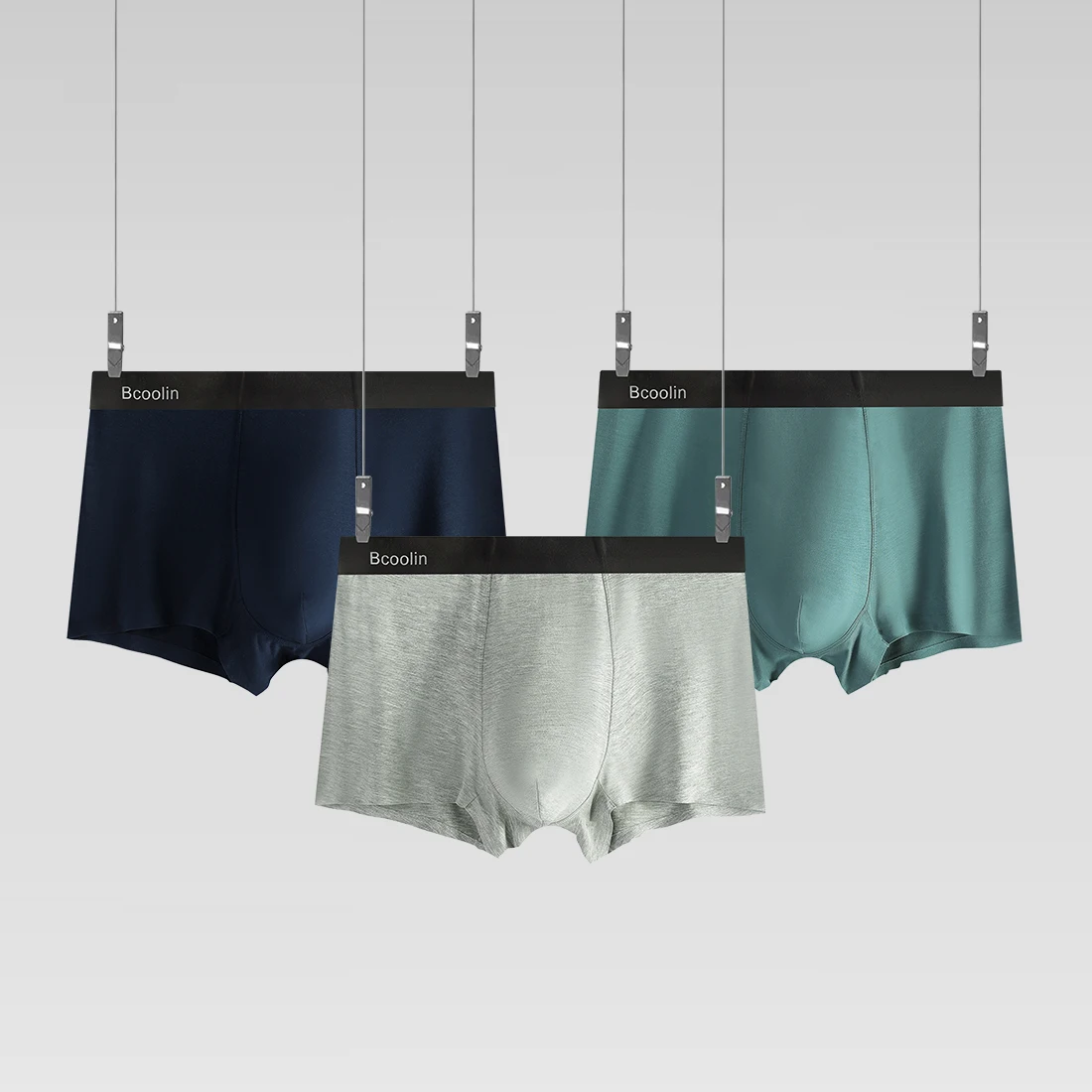 

Мужские трусы-боксеры Bcoolin 4XL Plus, удобные Молодежные тонкие шорты с U-образной выпуклостью, дышащие шорты, 8 цветов, Mboxer001