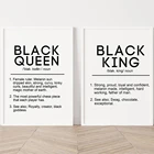 Картина на холсте черные Кинг и королева четкость цитаты печать спальня меланин настенное искусство черная красота домашний Декор без рамки