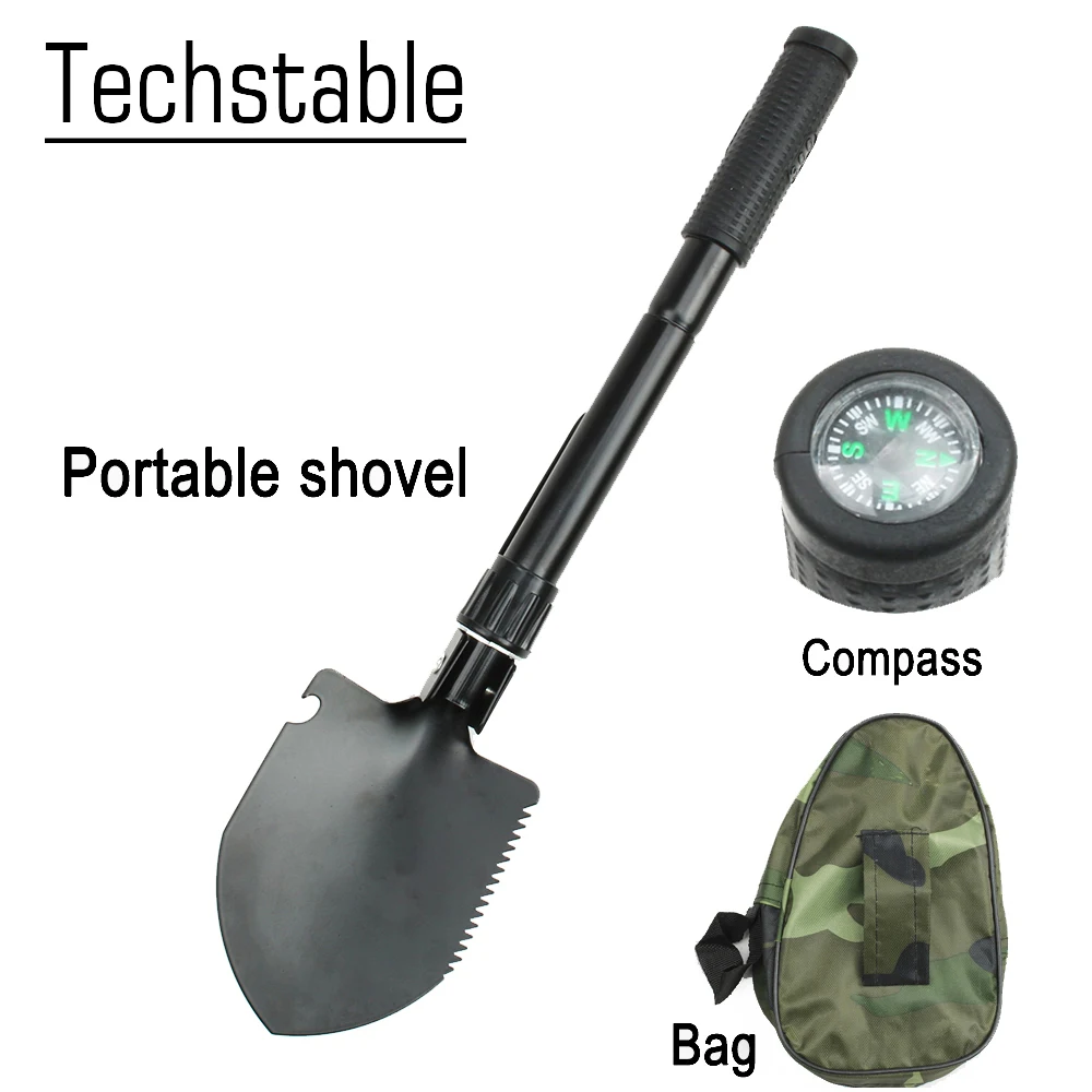 Multi-function Camping Shovel Military Portable Folding shovel Survival Spade Trowel Dibble Pick Emergency Garden Tool | Инструменты