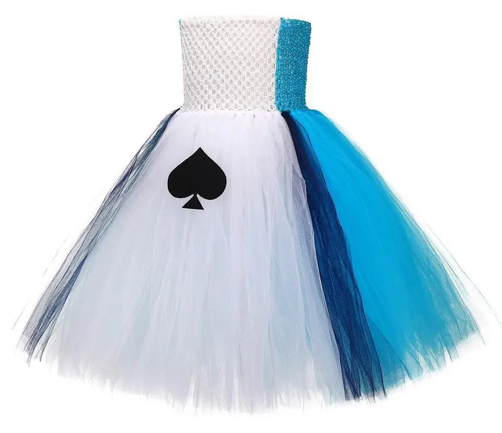 Алиса в стране чудес с юбкой-пачкой стиле костюма для От 1 до 14 лет девочек белое