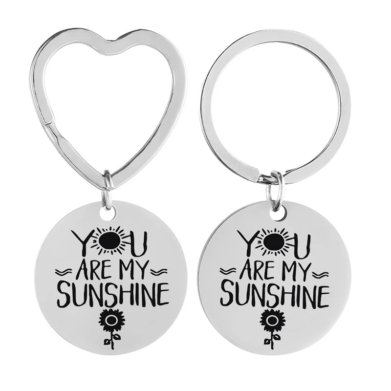 

Funny Keychain Gift for Him Her Key Ring Gift for Girlfriend Boyfriend Husband Wife Best Friend You Are My Sunshine Keychain