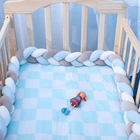 Бампер для детской кроватки 2M3 Strand sBaby, плетеная Подушка с узелком, мягкая хлопковая Подушка-протектор ручной работы, подарок для новорожденных