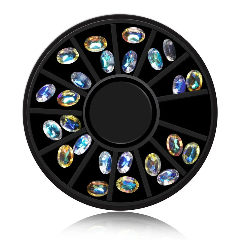 Украшения для ногтей прозрачные часы с бриллиантами конский глаз Персиковое