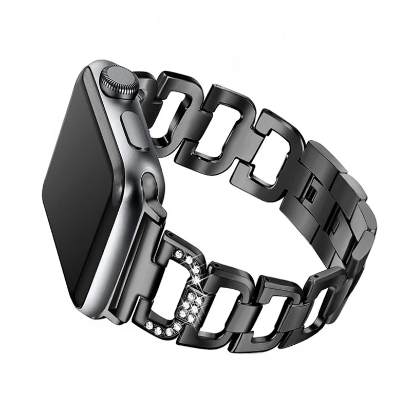

Strap for apple watch 4 5 band 42mm 38mm 44mm 40mm iwatch band series 4/3/2/1 stainless steel metal watchband noble bracelet