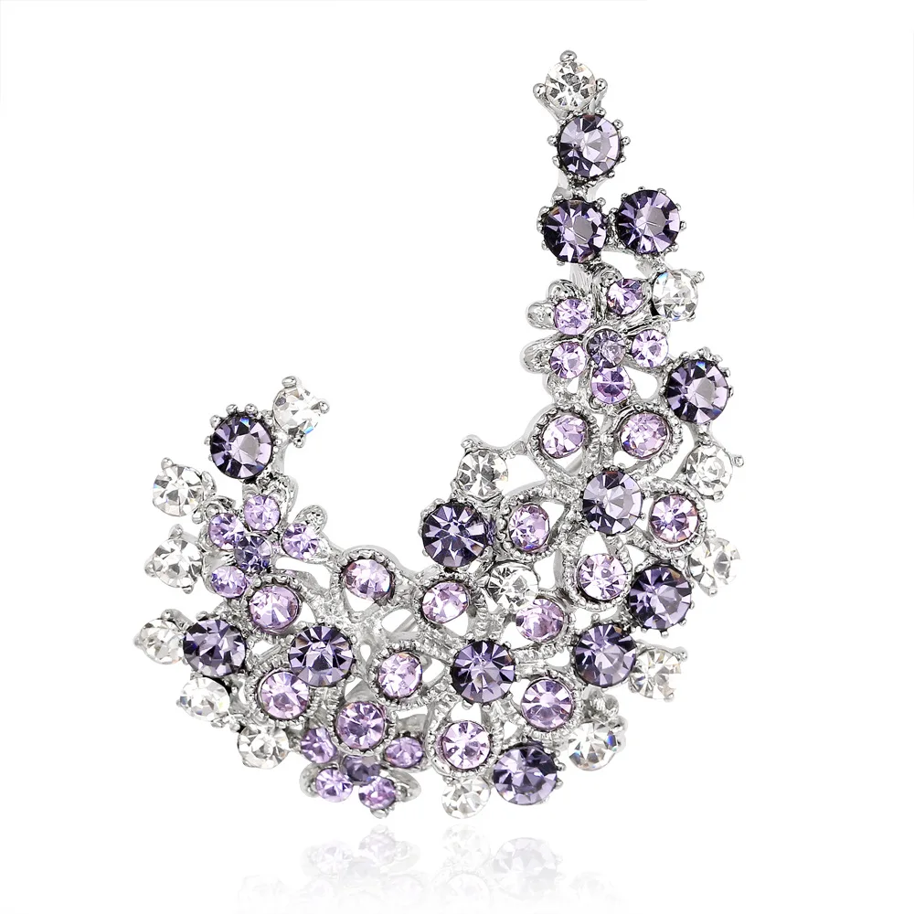 

Sale Elegant Jewelry Flower Shiny Rhinestone Women's Scarf Brooch Pin Accessory Gift