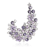 sale elegant jewelry flower shiny rhinestone womens scarf brooch pin accessory gift