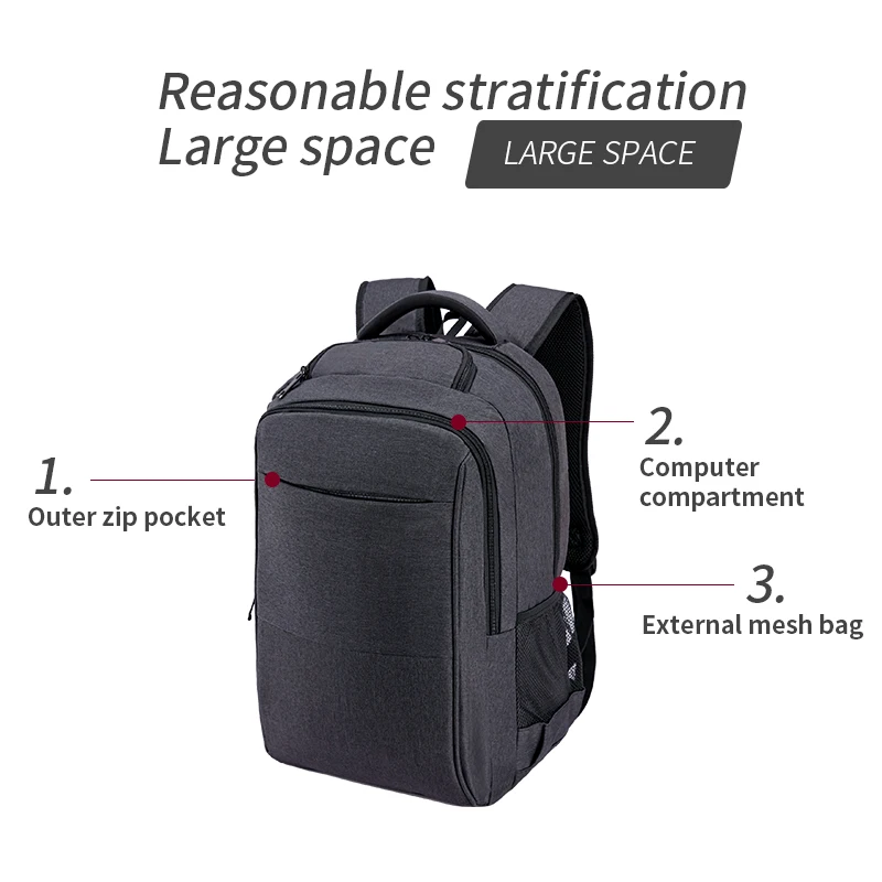 Повседневный Рюкзак KALIDI для ноутбука мужской и женский модный Школьный рюкзак 15 6