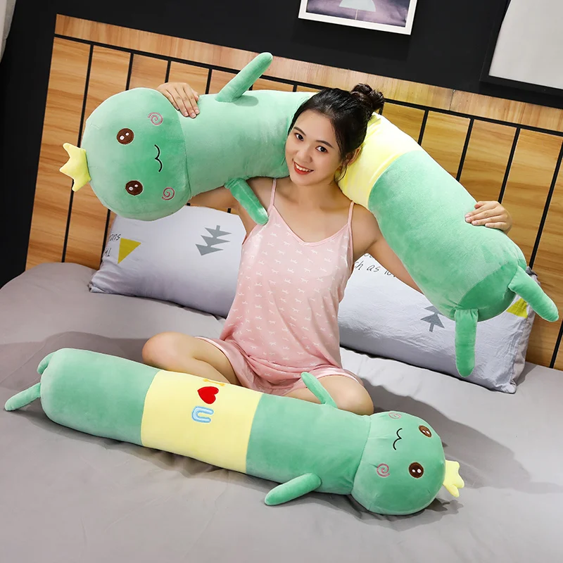 

New Arrive 100-140CM Soft Pillow Sleepping Cushion Cute Unicorn Dinosaur Deer Frog Plush Toys Doll Stuffed Lovely Kids Gift