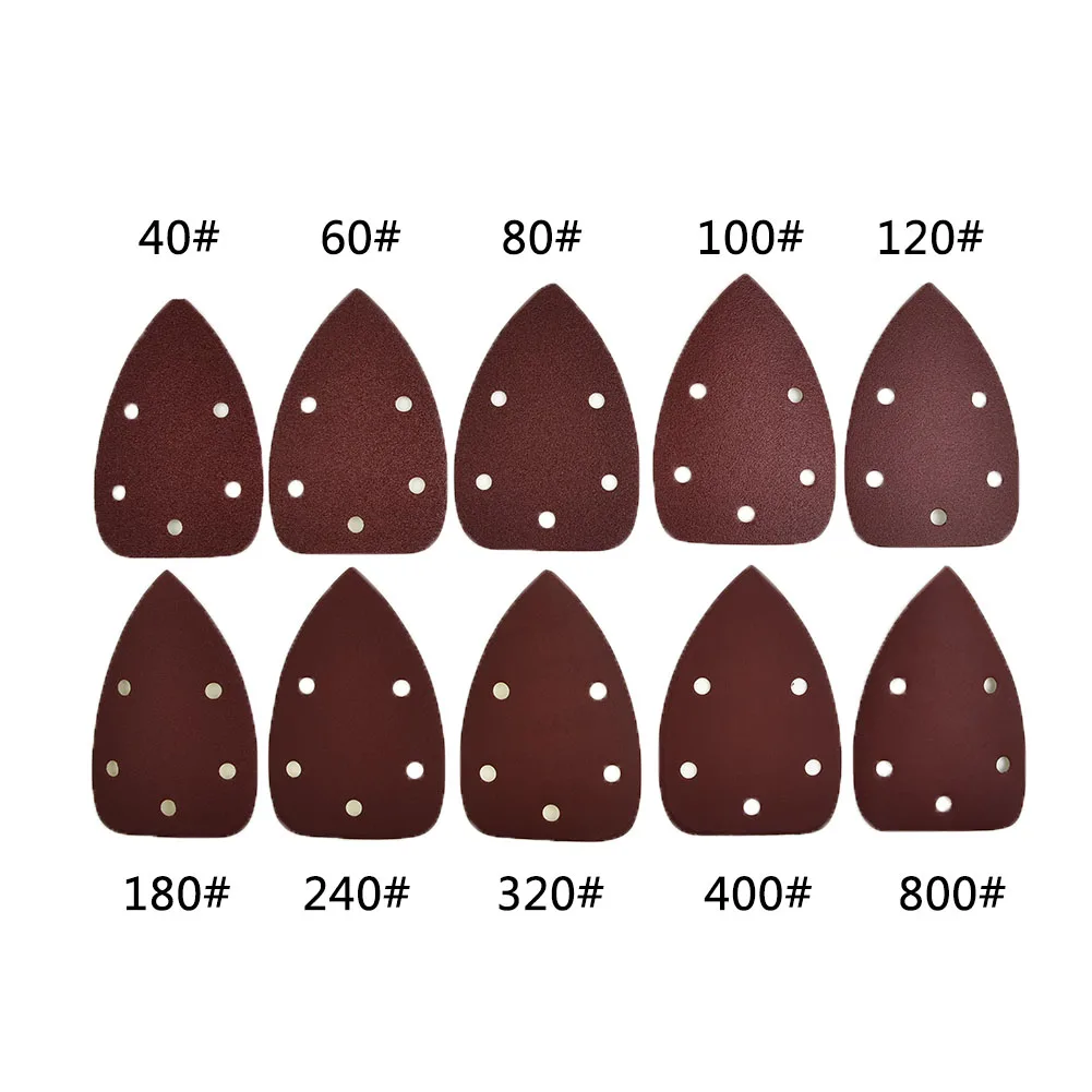 

50pcs Sander Sandpaper Sanding With 5 Holes Hook And Loop For Polishing Cleaning