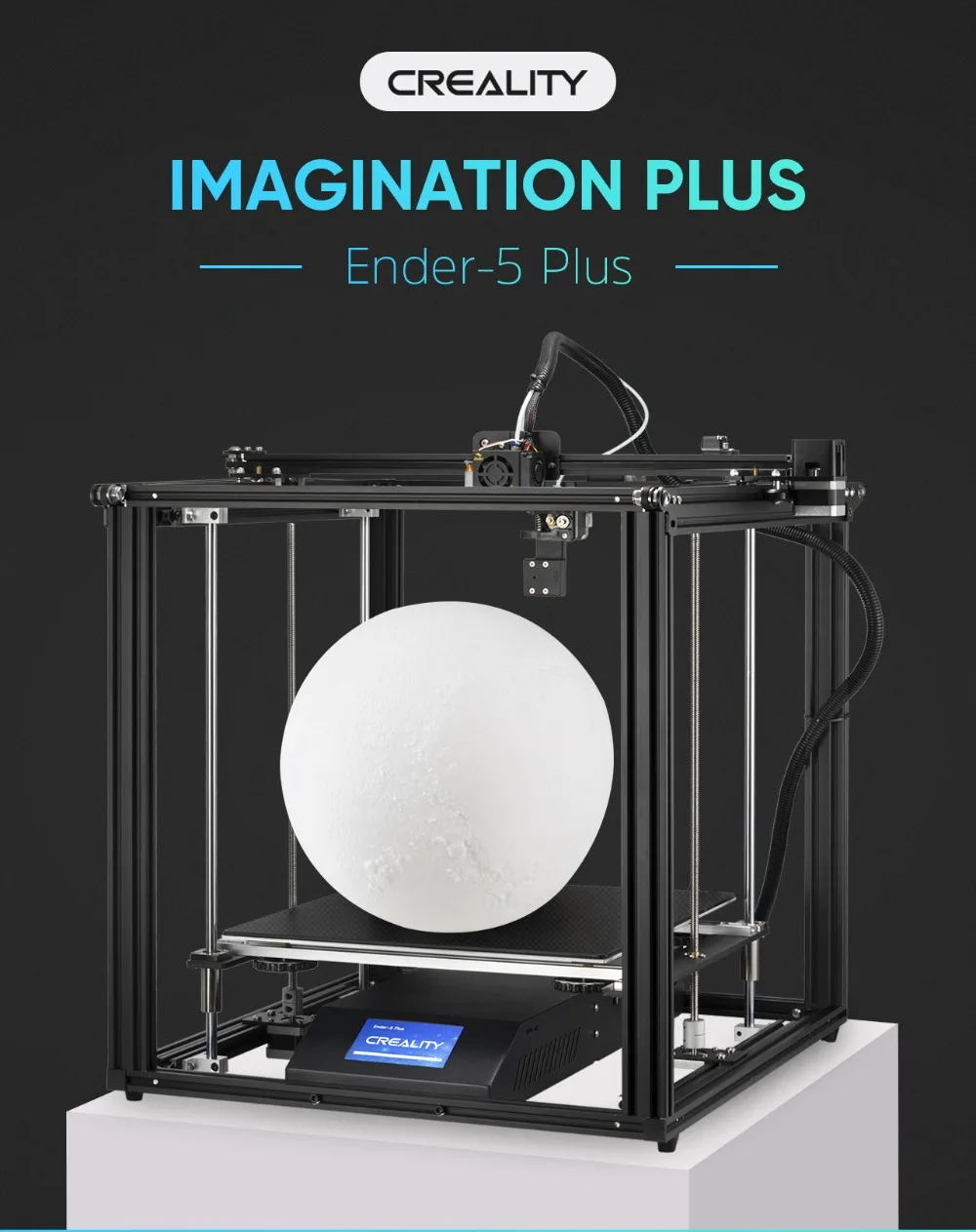 Ender-5 Plus 3D Принтер Высокоточный большой размер 350*350*400 принтер 3D Автоматическое выравнивание, двойная ось Z отключение питания восстановление Creality 3D