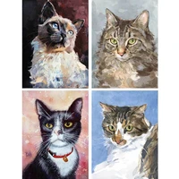 frameless cute cats pictures kits diy oil painting by numbers canvas acrylic painting wall art home decoration 40x50cm
