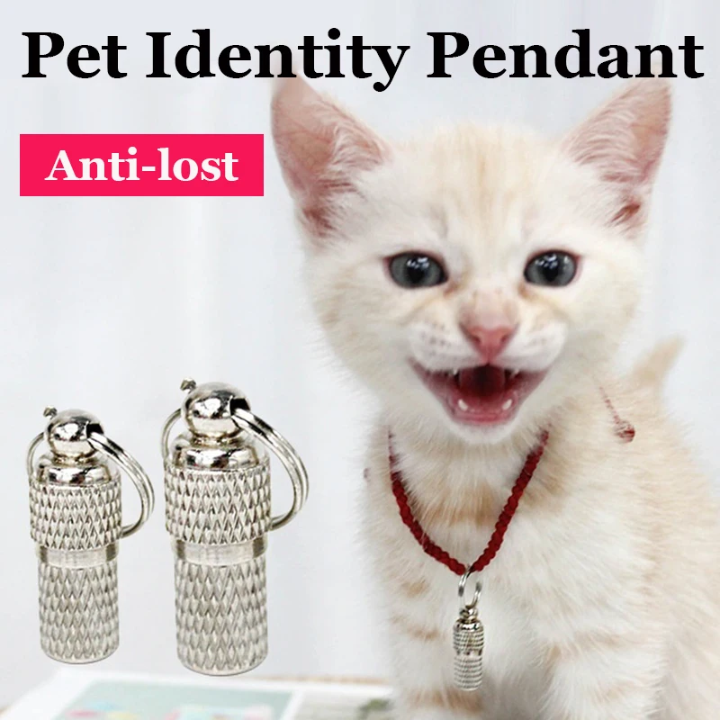 

Pet Dog Identity Name Address Card ID Tag Anti-Lost Dogs Pendant Tags Metal Nameplate Single Cat Collar Puppy Accessories 1PCS
