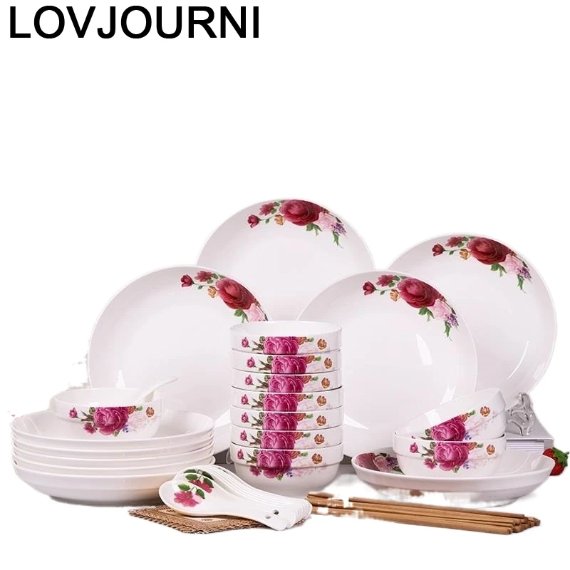 Блюдо фарфоровая тарелка Vajilla лапша в Корейском стиле мороженое кокосовый набор