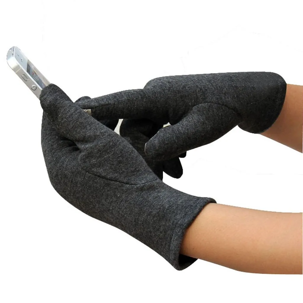 Модные женские перчатки для сенсорного экрана зимние спортивные теплые