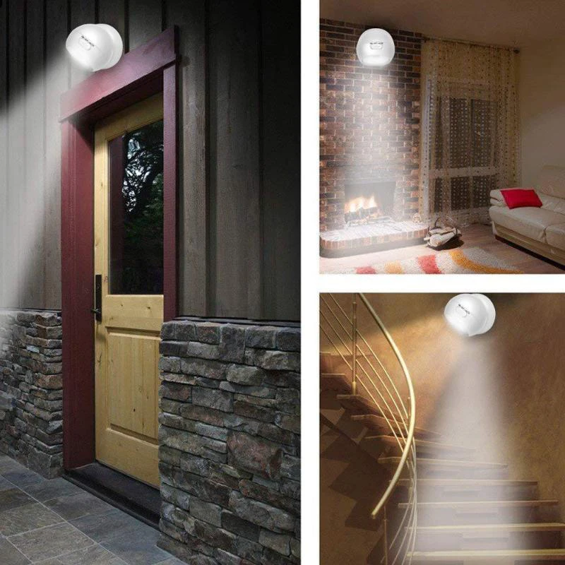 

COB LED PIR Motion Sensor Night Light Battery Operated Emergency Cabinet Corridor Bedroom Lamp white Light