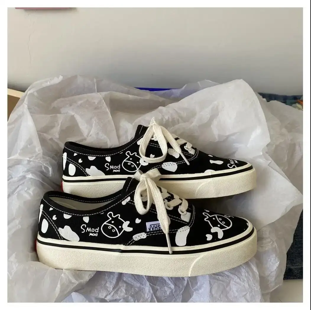 

Women's Shoes Sneakers Kawaii Lolita Flats Vulcanized Running Fashion Casual Harajuku Cute Black Spring Tennis Dropshipping
