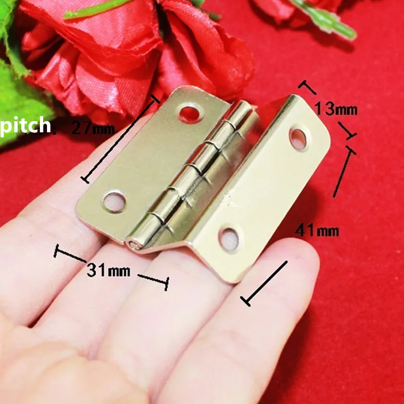 

Chrome Color Cabinet Door Luggage Hinge,Double Hinge Decor,Furniture Decoration,Antique Vintage Old Style,41*31*13mm,12pcs