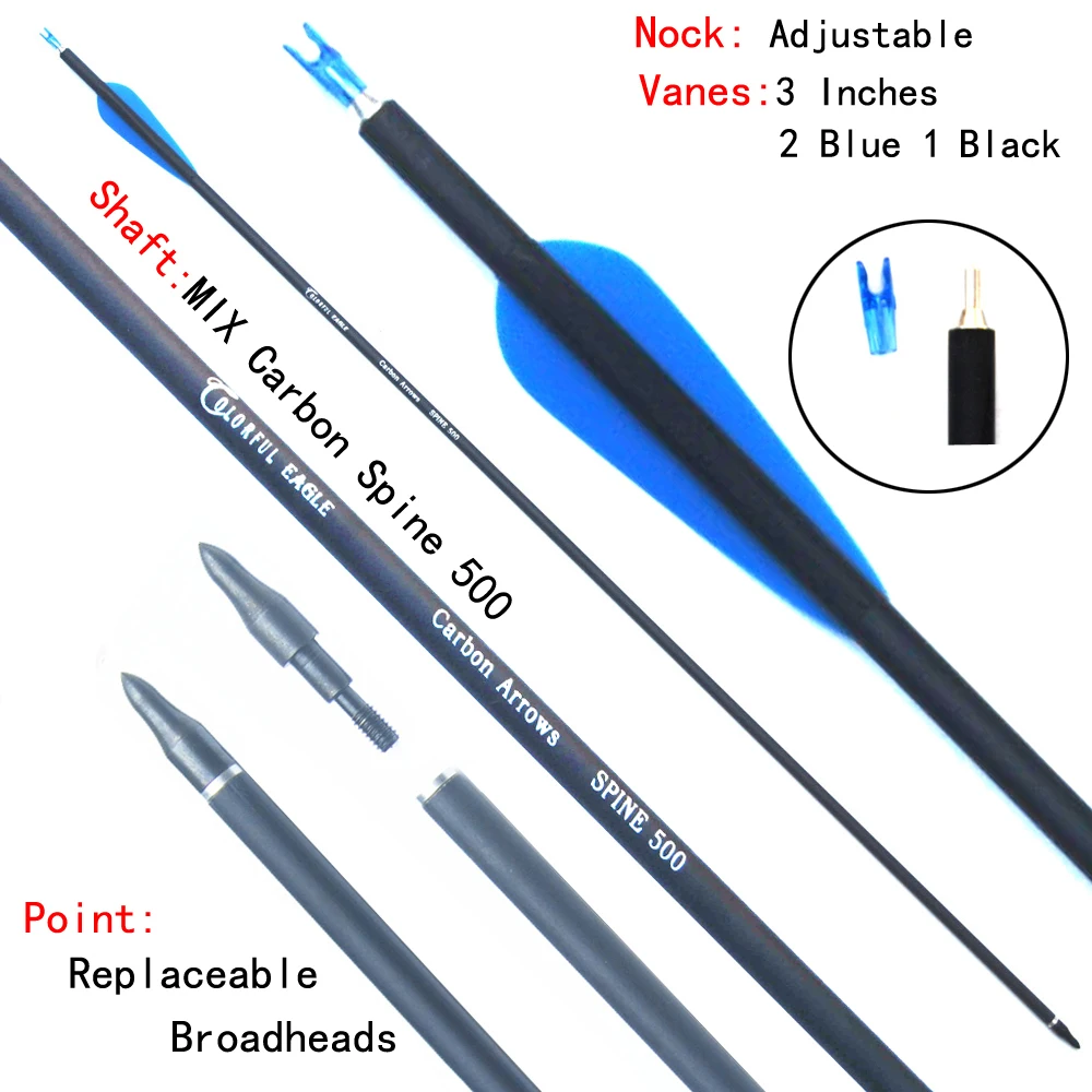 Стрелы для стрельбы с рекурсивным луком или составным диаметром 28/30/31 дюймов |