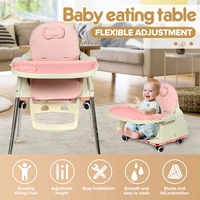 childrens dining chair multifunction portable baby seat baby dinner table adjustable folding chairs with wheels for children