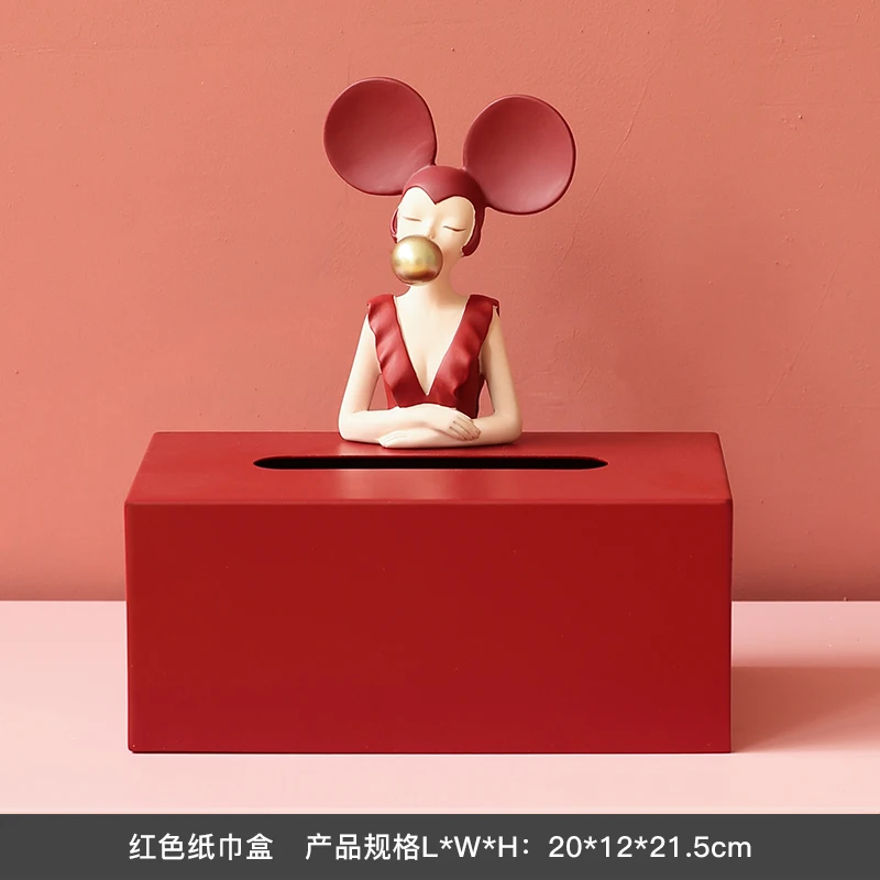 

home decoration accessories for living room Lovely little girl planet storage box Metal base tissue box Little fairy exclusive