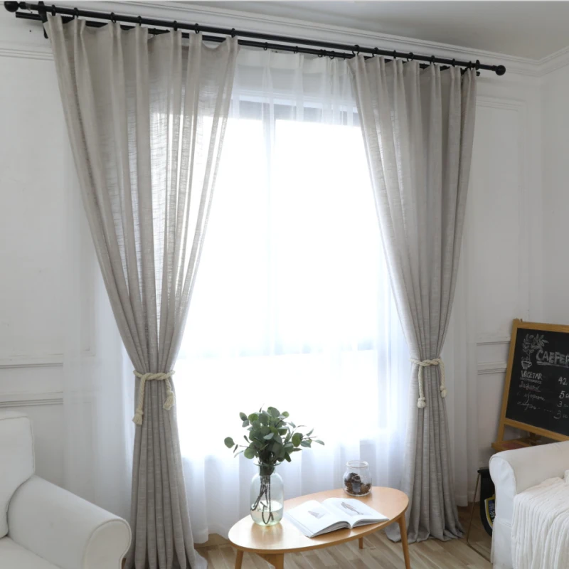 

Purple Curtain For Window Bedroom Burgundy Sheer Voile For Living Room tulle Curtain Fabric Kitchen Linen Drape Custom T&342#30