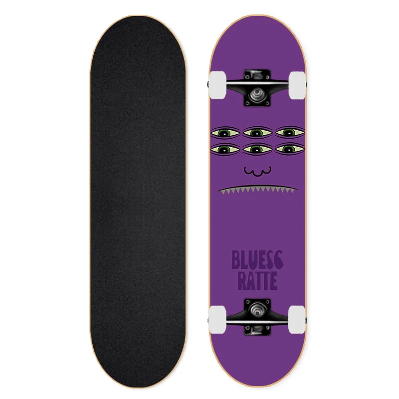 Professional Skateboard Baker Skateboards 78cm U-Shaped Transverse Skateboards Wood Maple Deck Longboard  Double Rocker