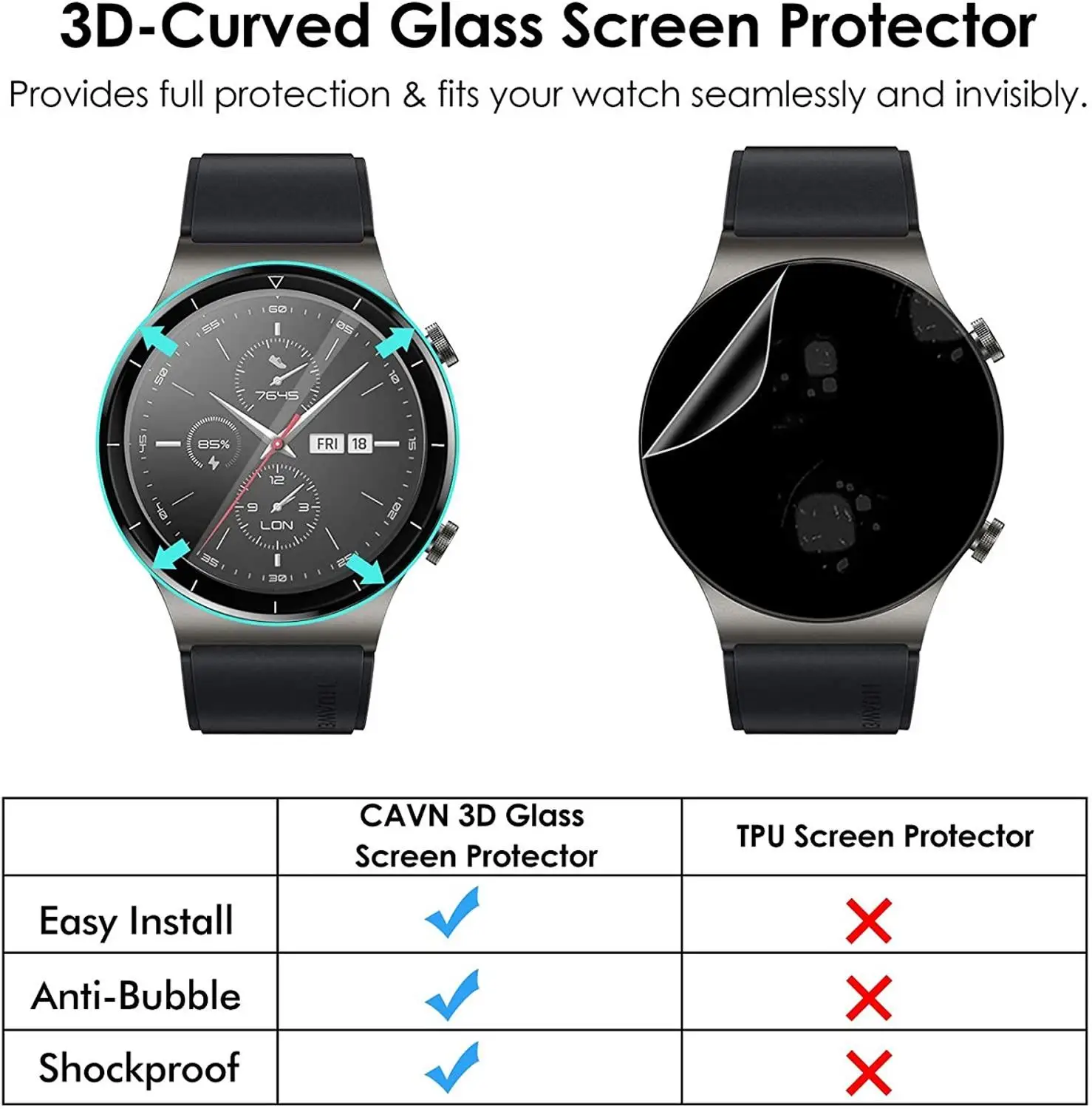 3d curved soft edge protective film cover protection for huawei gt 2 pro watch gt2 smartwatch full display screen protector case free global shipping