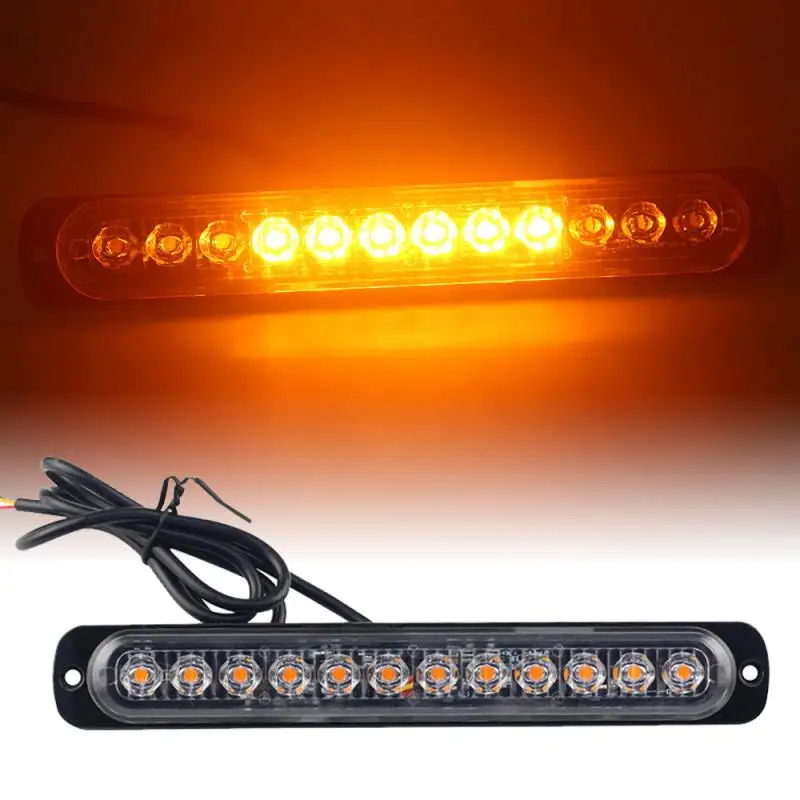 12-24 в 12LED автомобильный светильник янтарный стробоскоп аварийный Маяк для