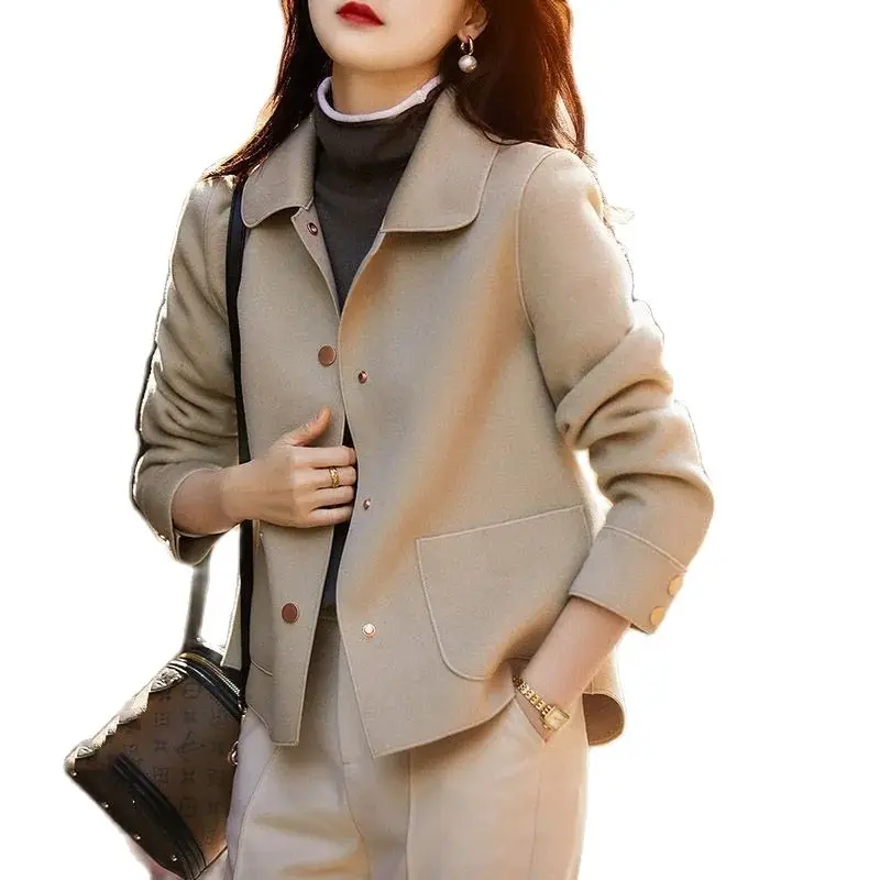 Женское шерстяное пальто новинка 2022 корейская модная свободная шерстяная куртка