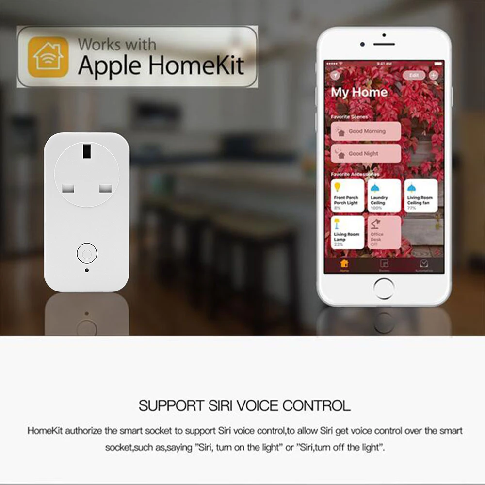 Умный дом WIFI переключатель Smart Socket для Apple Homekit ALexa Echo Google Home Адаптер ЕС США Siri Voice