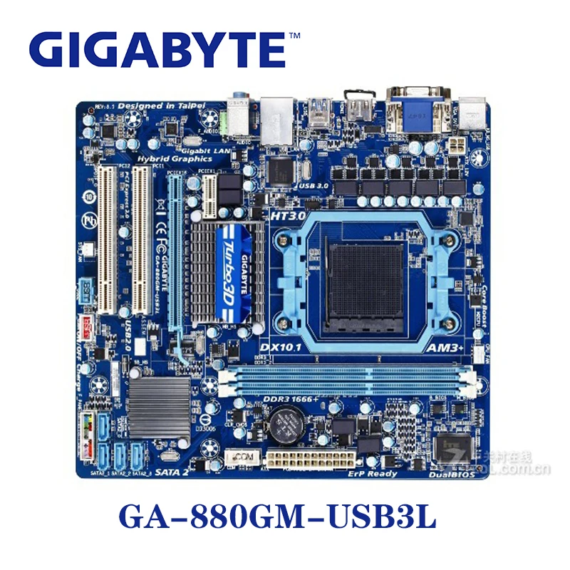 Разъем AM3 + для AMD 880G Gigabyte GA 880GM USB3L материнская плата DDR3 8GB настольная системная Micro