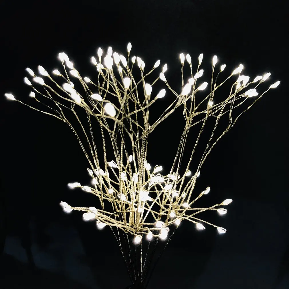 Led Copper Wire Starburst Lights Battery Operated Dimmable String Light Indoor Outdoor Christmas Festive Decoration Fairy | Лампы и