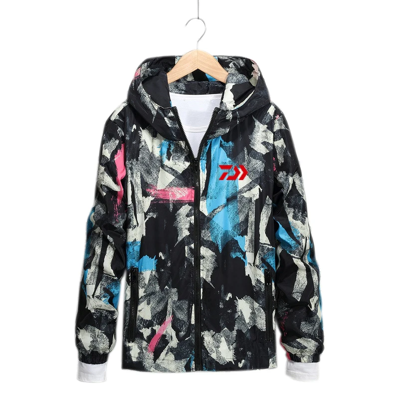 Мужская водонепроницаемая камуфляжная одежда для рыбалки DAYIWA куртка с капюшоном