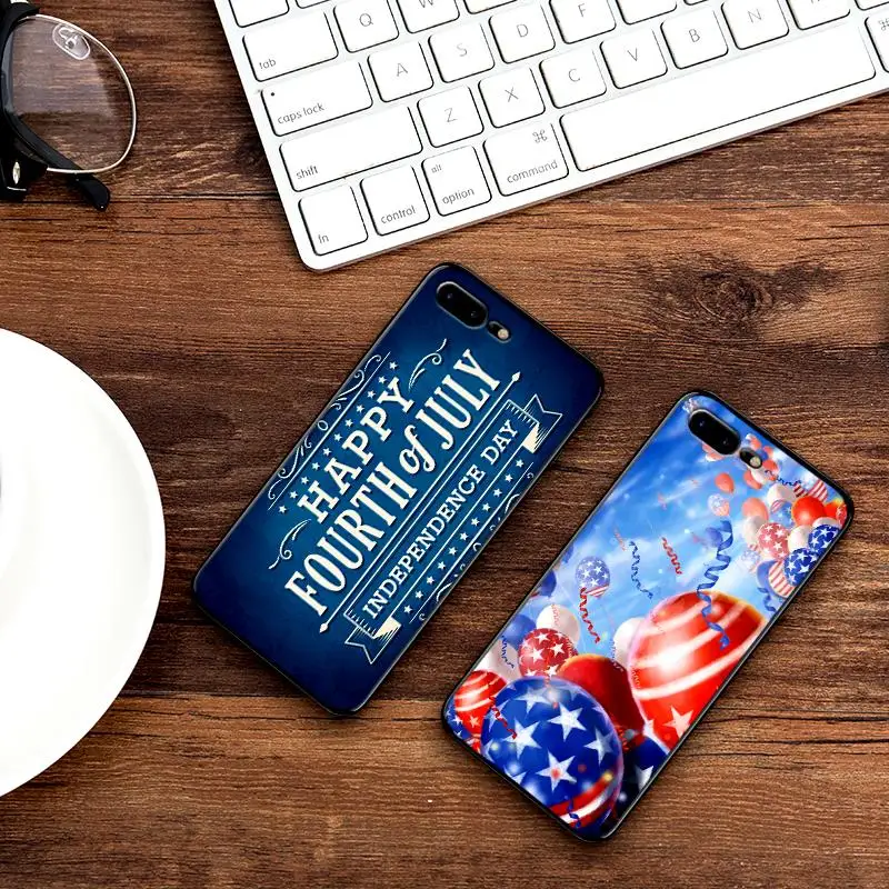 Американский счастливый день для iPhone X XR XS MAX Мягкая силиконовая задняя крышка Apple