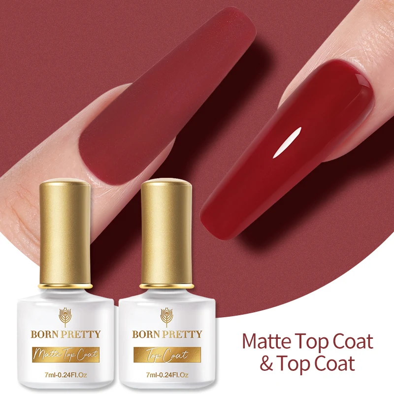 

BORN PRETTY Top Gel Nail Polish 7ml Semi-permanent Varnish Function Gel Base Super Top Coat Transparent Gel Nails Soak Off Base