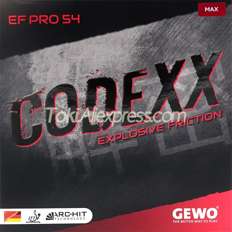 

Накладка для настольного тенниса GEWO CODEXX EF RPO 54 со взрывным трением (передняя рука лева катсмана), оригинальная губка для пинг-понга GEWO CODE XX