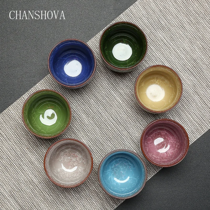 CHANSHOVA традиционная китайская глазурованная фарфоровая чайная чашка 80 мл для дома
