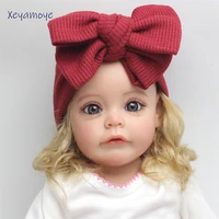 0 8t knitted bowknot for baby headband large bow newborn infant turban bow headwrap child little girl hair accessories bandeau