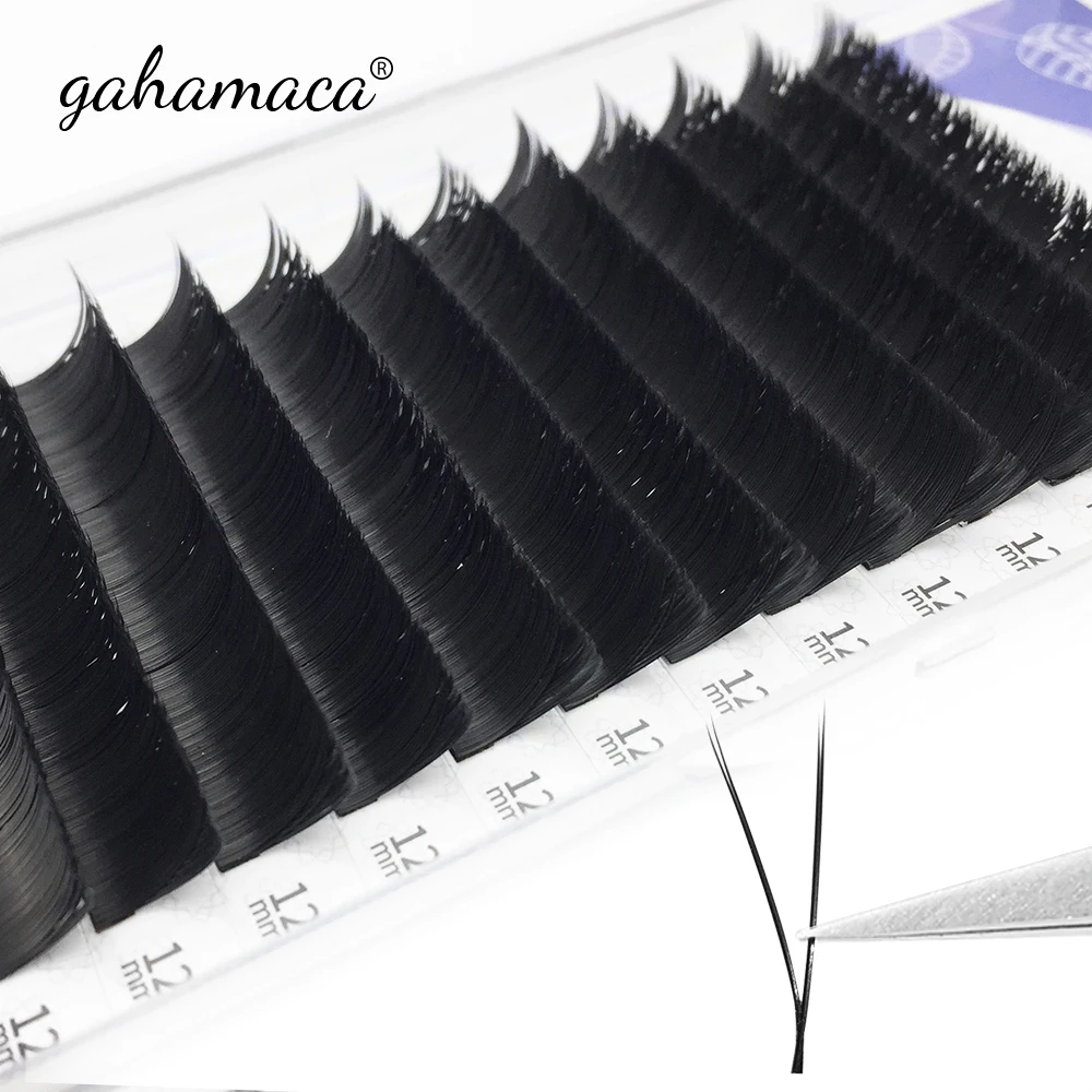 

GAHAMACA V Shape Lashes Soft Easy Fan YY Eyelash Extension Premade Volume Lash Extension Premium Natural Individual Lashes Mink