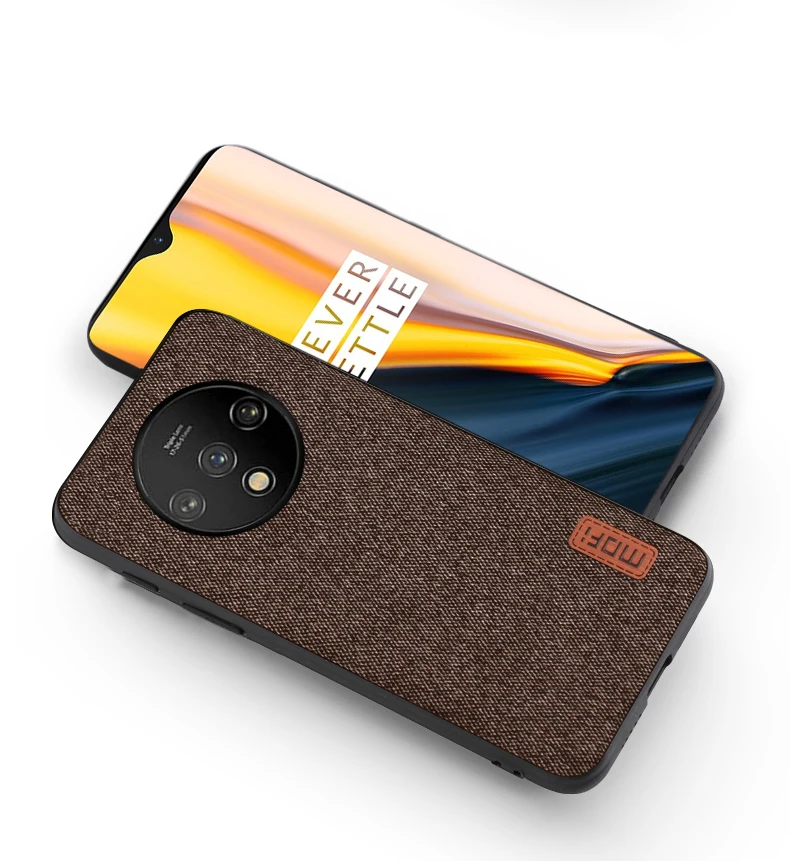 Для oneplus 7t чехол противоударный MOFi one plus 7t pro ткань силиконовый корпус coque 1+ 7t задний жесткий чехол